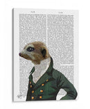 Retrato De Dandy Meerkat - Fab Funky | Cuadro decorativo de Canvas Lab