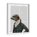 Retrato De Dandy Meerkat - Fab Funky | Cuadro decorativo de Canvas Lab