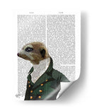 Retrato De Dandy Meerkat - Fab Funky | Cuadro decorativo de Canvas Lab