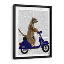 Meerkat En Azul Oscuro Ciclomotor - Fab Funky | Cuadro decorativo de Canvas Lab