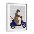 Meerkat En Azul Oscuro Ciclomotor - Fab Funky | Cuadro decorativo de Canvas Lab