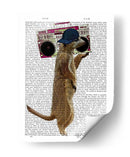 Meerkat Con Boom Box Ghetto Blaster - Fab Funky | Cuadro decorativo de Canvas Lab