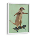 Meerkat En El Monopatín - Fab Funky | Cuadro decorativo de Canvas Lab