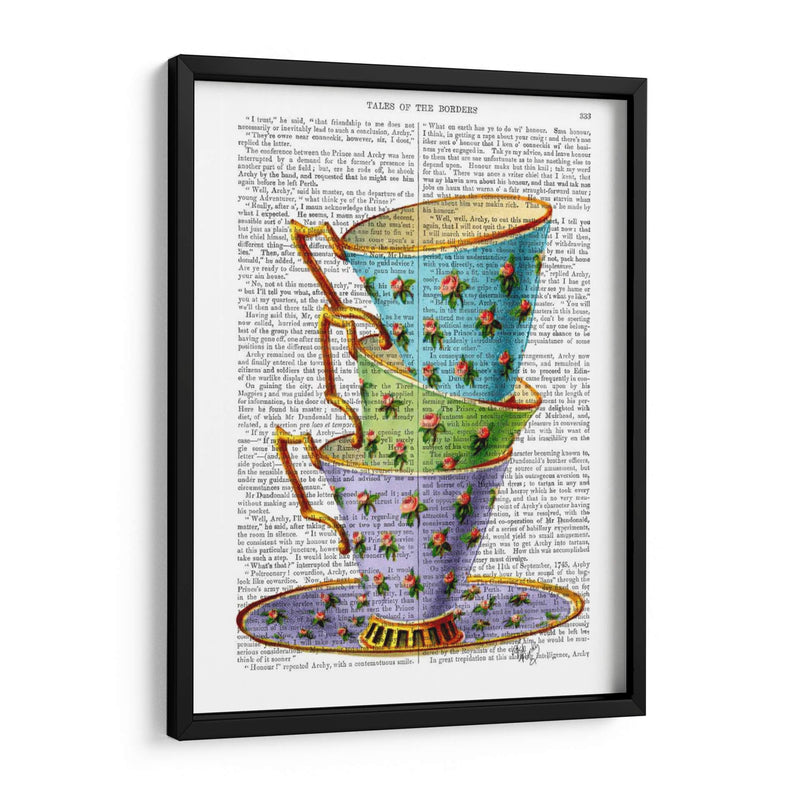 Pila De Tres Tazas De Té Vintage - Fab Funky | Cuadro decorativo de Canvas Lab