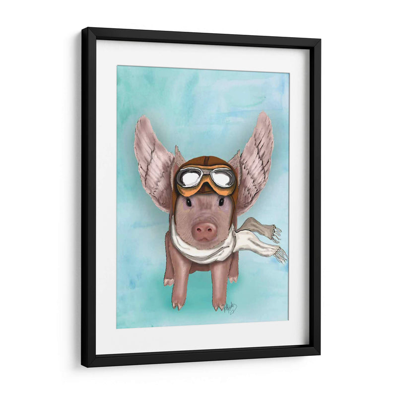 Piggy Aviator - Fab Funky | Cuadro decorativo de Canvas Lab