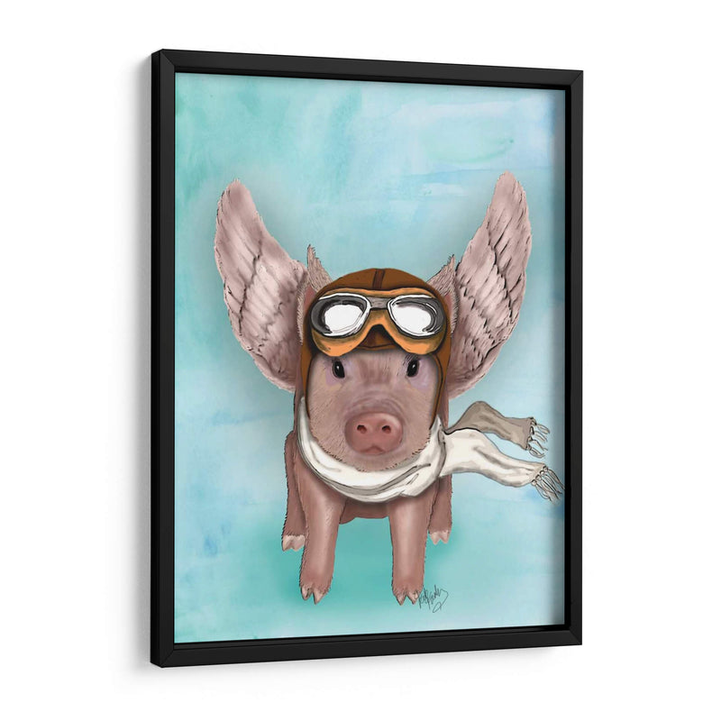 Piggy Aviator - Fab Funky | Cuadro decorativo de Canvas Lab