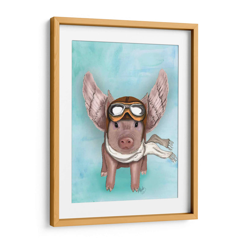 Piggy Aviator - Fab Funky | Cuadro decorativo de Canvas Lab