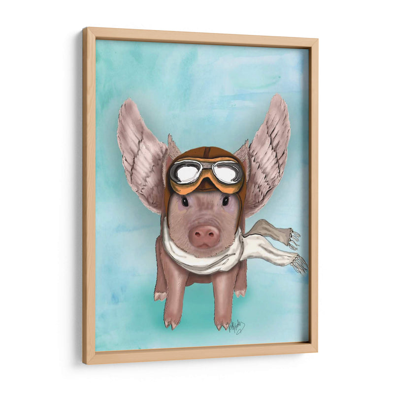 Piggy Aviator - Fab Funky | Cuadro decorativo de Canvas Lab