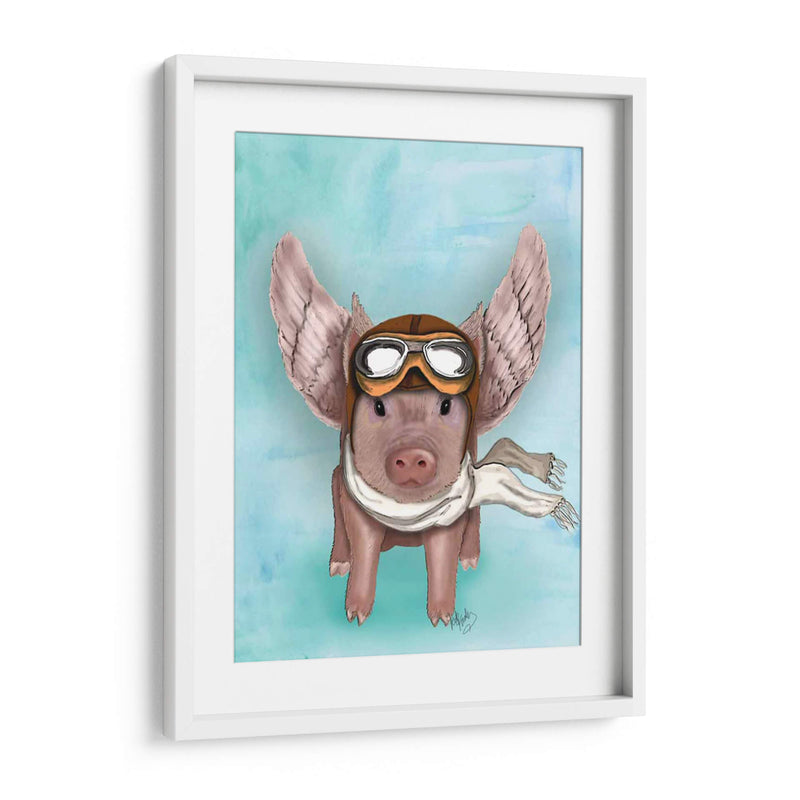 Piggy Aviator - Fab Funky | Cuadro decorativo de Canvas Lab