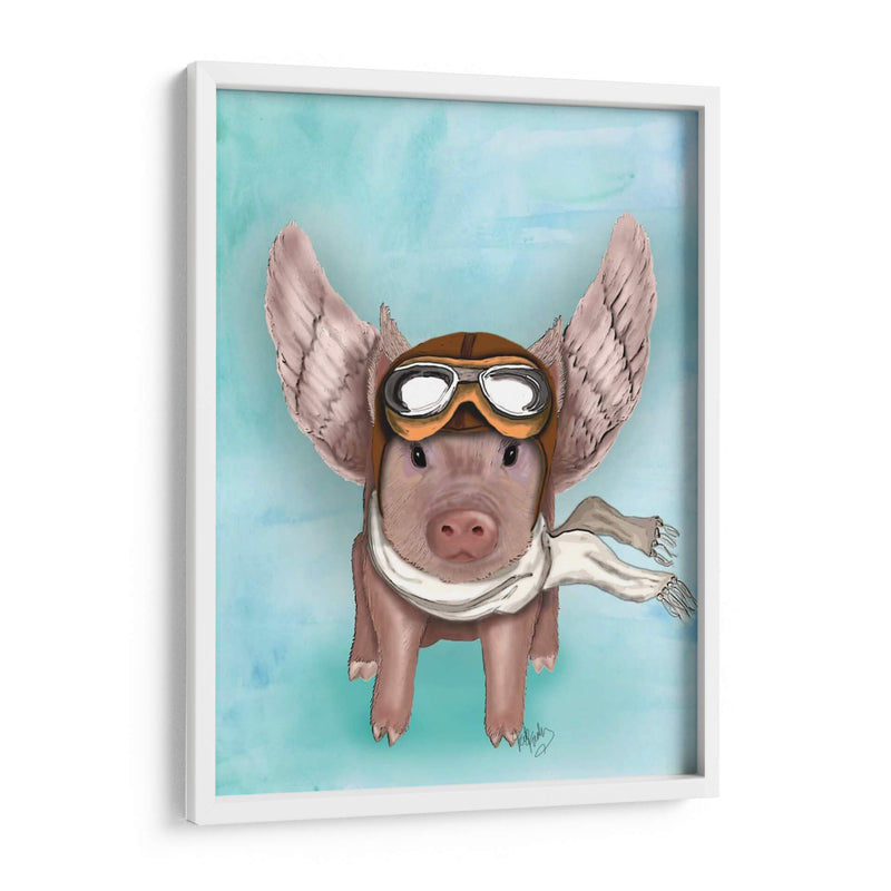 Piggy Aviator - Fab Funky | Cuadro decorativo de Canvas Lab