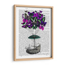 Butterfly Airship 2 Púrpura Y Verde - Fab Funky | Cuadro decorativo de Canvas Lab