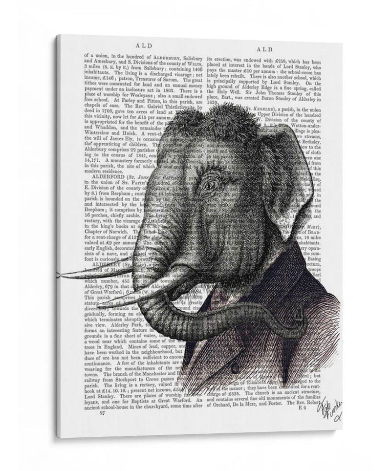 Retrato De Elefante - Fab Funky | Cuadro decorativo de Canvas Lab