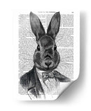 Conejo En Traje Retrato - Fab Funky | Cuadro decorativo de Canvas Lab