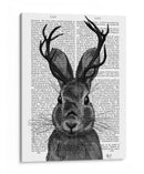 Jackalope Con Astas Grises - Fab Funky | Cuadro decorativo de Canvas Lab