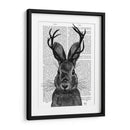 Jackalope Con Astas Grises - Fab Funky | Cuadro decorativo de Canvas Lab