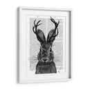 Jackalope Con Astas Grises - Fab Funky | Cuadro decorativo de Canvas Lab
