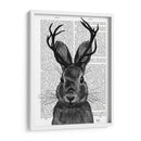 Jackalope Con Astas Grises - Fab Funky | Cuadro decorativo de Canvas Lab