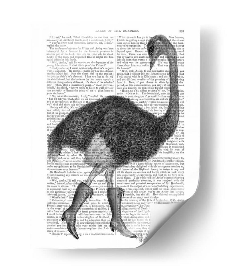 Avestruz En Botas - Fab Funky | Cuadro decorativo de Canvas Lab