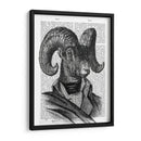 Retrato De La Cabra De Montaña - Fab Funky | Cuadro decorativo de Canvas Lab