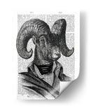 Retrato De La Cabra De Montaña - Fab Funky | Cuadro decorativo de Canvas Lab