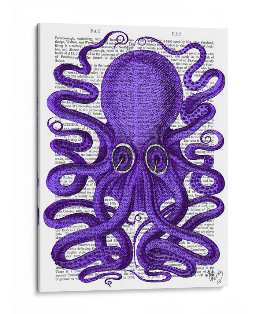 Pulpo Púrpura - Fab Funky | Cuadro decorativo de Canvas Lab