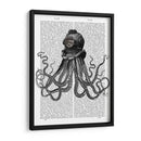 Pulpo Y Casco De Buceo. - Fab Funky | Cuadro decorativo de Canvas Lab