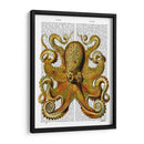 Frente De Pulpo Amarillo Vintage - Fab Funky | Cuadro decorativo de Canvas Lab