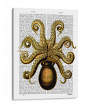 Pulpo Amarillo Vintage Debajo De La Parte Inferior - Fab Funky | Cuadro decorativo de Canvas Lab