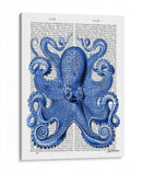 Pulpo Azul De La Vendimia 1 Frente - Fab Funky | Cuadro decorativo de Canvas Lab