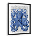 Pulpo Azul De La Vendimia 1 Frente - Fab Funky | Cuadro decorativo de Canvas Lab