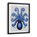 Pulpo Azul De La Vendimia 1 Debajo De La Parte Inferior - Fab Funky | Cuadro decorativo de Canvas Lab
