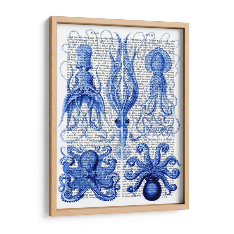 Pulpo Y Calamar Azul - Fab Funky | Cuadro decorativo de Canvas Lab
