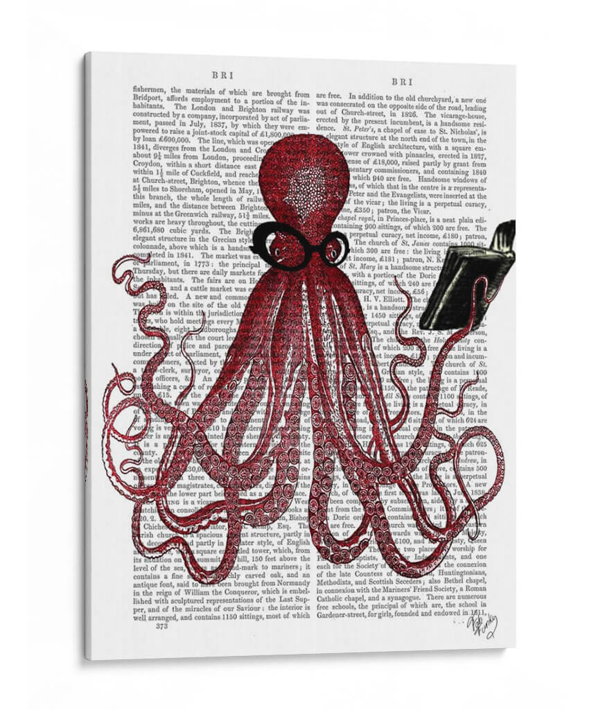 Pulpo Inteligente - Fab Funky | Cuadro decorativo de Canvas Lab