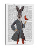 Conejo Y Pájaro Periódico - Fab Funky | Cuadro decorativo de Canvas Lab