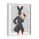 Conejo Y Pájaro Periódico - Fab Funky | Cuadro decorativo de Canvas Lab
