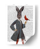Conejo Y Pájaro Periódico - Fab Funky | Cuadro decorativo de Canvas Lab