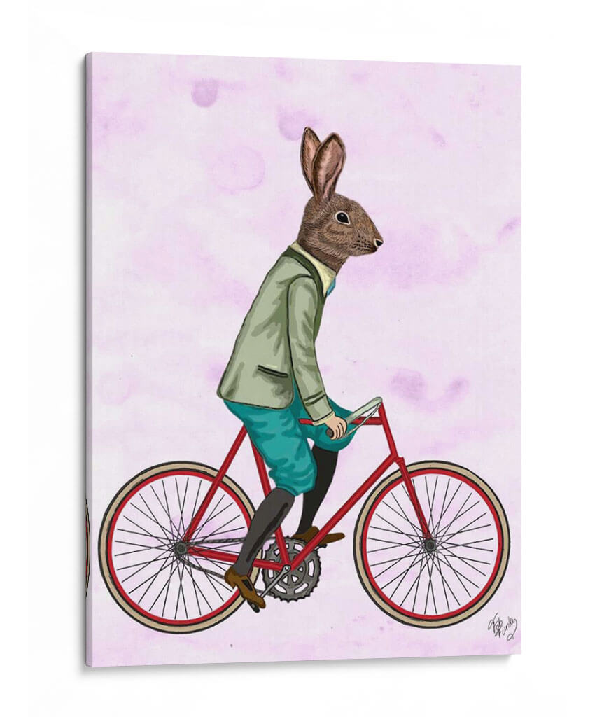 Conejo En Bicicleta - Fab Funky | Cuadro decorativo de Canvas Lab