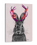 Jackalope Con Astas Rosadas - Fab Funky | Cuadro decorativo de Canvas Lab
