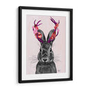 Jackalope Con Astas Rosadas - Fab Funky | Cuadro decorativo de Canvas Lab