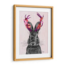 Jackalope Con Astas Rosadas - Fab Funky | Cuadro decorativo de Canvas Lab