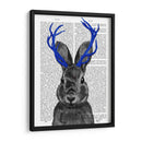 Jackalope Con Astas Azules - Fab Funky | Cuadro decorativo de Canvas Lab