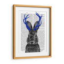 Jackalope Con Astas Azules - Fab Funky | Cuadro decorativo de Canvas Lab