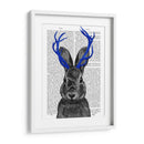 Jackalope Con Astas Azules - Fab Funky | Cuadro decorativo de Canvas Lab