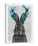 Jackalope Con Astas Turquesas - Fab Funky | Cuadro decorativo de Canvas Lab