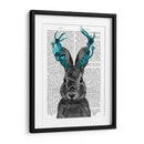 Jackalope Con Astas Turquesas - Fab Funky | Cuadro decorativo de Canvas Lab