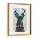 Jackalope Con Astas Turquesas - Fab Funky | Cuadro decorativo de Canvas Lab
