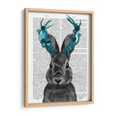 Jackalope Con Astas Turquesas - Fab Funky | Cuadro decorativo de Canvas Lab