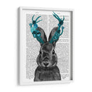 Jackalope Con Astas Turquesas - Fab Funky | Cuadro decorativo de Canvas Lab