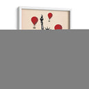 Estatua De La Libertad Y Globos De Aire Caliente Rojo. - Fab Funky | Cuadro decorativo de Canvas Lab