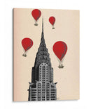 Crysler Building Y Globos De Aire Caliente Rojo - Fab Funky | Cuadro decorativo de Canvas Lab